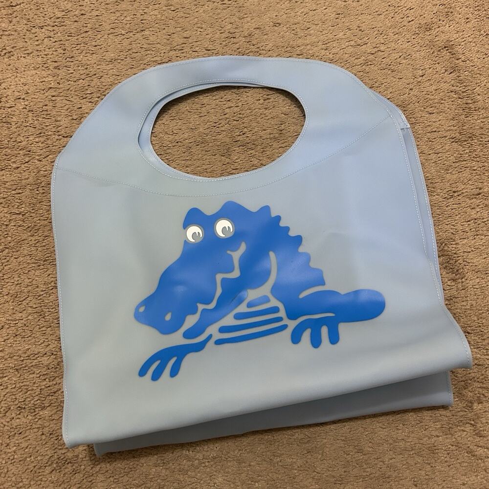 Crocs Jelly Beach Tote Bag Blue Large Logo Rare